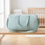 Bolsa maternal con flores Verde Agua - Imagen 2