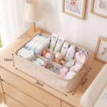 Organizador con 12 departamentos Beige con topos blancos - Imagen 2