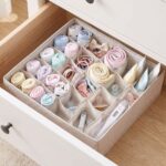 Organizador con 24 departamentos vichy beige