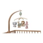 Móvil musical de madera safari friends-Little Dutch