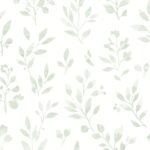 Papel pintado infantil hojas verde