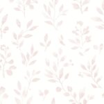 Papel pintado infantil hojas rosa
