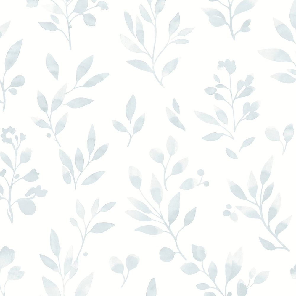 Diseño sin título - 2026-09-25T091040.961 Papel pintado infantil hojas azul - Imagen 1