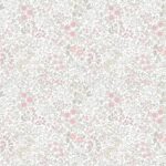Papel pintado infantil flores rosa