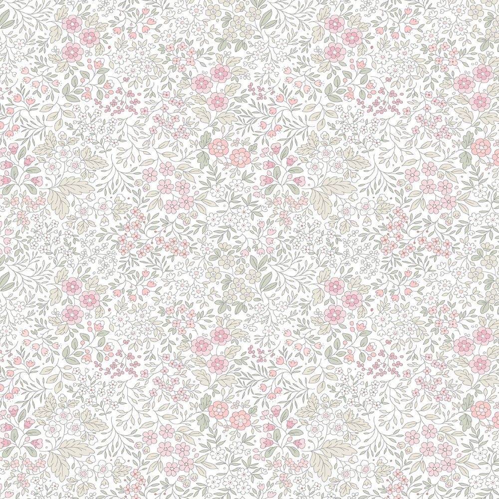Diseño sin título - 2026-09-25T091326.200 Papel pintado infantil flores rosa - Imagen 1