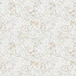 Papel pintado infantil flores ocre