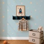 Papel pintado infantil sistema solar azul - Imagen 2