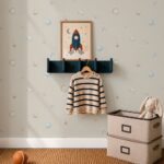 Papel pintado infantil sistema solar gris topo - Imagen 2