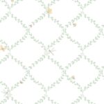 Papel pintado infantil mariposas y abejas verde