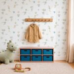 Papel pintado infantil aventura en globo azul - Imagen 2
